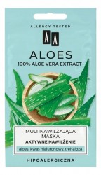 AA Aloes 100% Aloe Vera Extract 2x4ml - maska multinawilżająca 