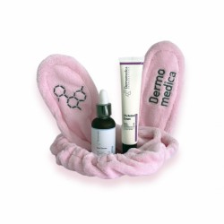 Dermomedica Anti-Aging Zestaw 2% Retinol Cream 30ml + Snail Serum 30ml + uszy królika róż
