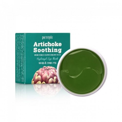 Petitfee Artichoke Soothing Hydrogel Eye Mask 60szt - łagodzące płatki pod oczy