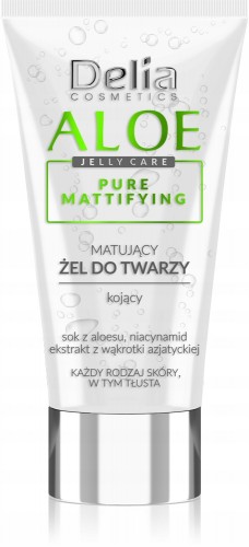 Delia Aloe Jelly Care Pure Mattifying 50ml - żel matująco-kojący