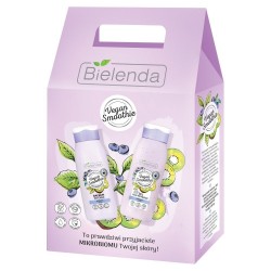 Bielenda Vegan Smoothie Borówka i Kiwi Zestaw Balsam 400ml + Żel pod prysznic 400ml