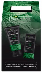 Bielenda Only for Men Cannabis Zestaw prezentowy krem do twarzy 50ml+pasta do twarzy 3w1 150g