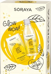 Soraya Just Glow zestaw krem nawilżający 50ml + złuszczający tonik rozświetlający 150ml