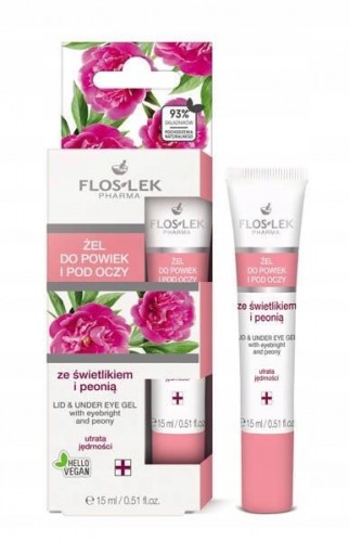 Floslek żel do powiek i pod oczy ze świetlikiem i peonią 15ml