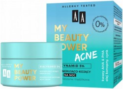 AA My Beauty Power Acne cream 50ml - Regenerujący Krem na Noc