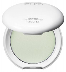 Missha Airy Pot Powder Green 5g - matujący puder prasowany