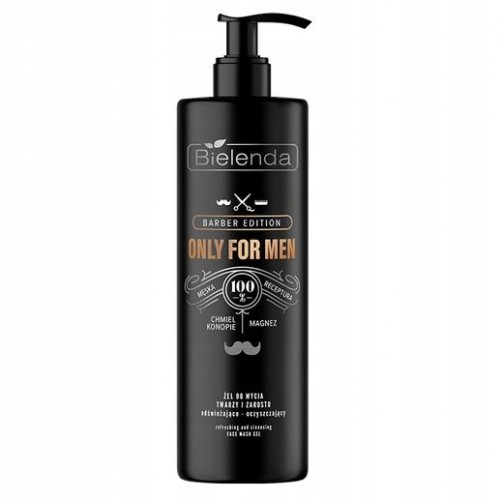 Bielenda Only for Men Barber odświeżająco-nawilżający Żel do mycia twarzy i zarostu 190ml