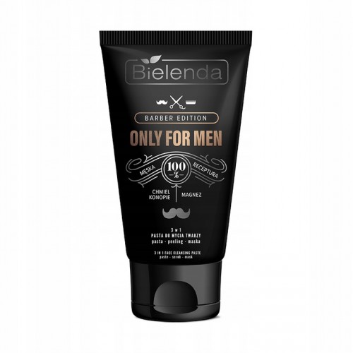 Bielenda Only for Men Barber 3w1 Pasta do mycia twarzy 150g