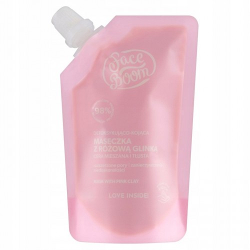 Bielenda Face Boom detoksykujaco-kojaca Maseczka z różowa glinka 40g