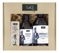 LaQ Doberman Zestaw dla Mężczyzn Żel 500ml + Szampon 300ml + Olej 30ml