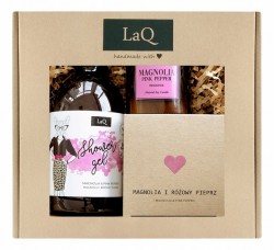 LaQ Kicia Magnolia Zestaw Żel 500ml + Masło 200ml + Świeca 180ml