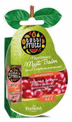 Farmona Tutti Frutti Gruszka Żurawina Nawilżający Balsam do Ust 12ml