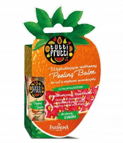 Farmona Tutti Frutti Pomarańcza Truskawka Wygładzająco ochronny Peeling do ust 12ml