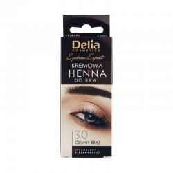 Delia Eyebrow Expert - Kremowa Henna do Brwi 3.0 Ciemno Brązowa