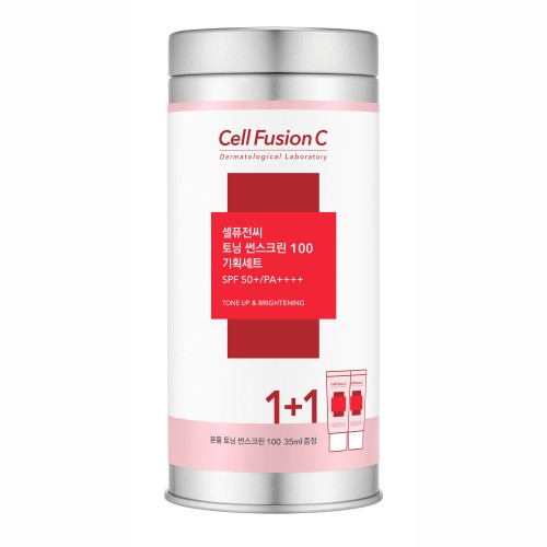 Cell Fusion C Toning Sunscreen 100 SPF50 Set 2x35ml - ZESTAW KREMÓW Z FILTREM