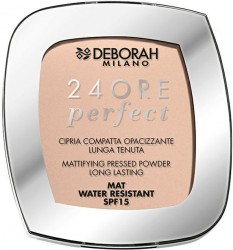 DEBORAH 24ORE PERFECT Matujący puder prasowany 02 LIGHT ROSE 9 g