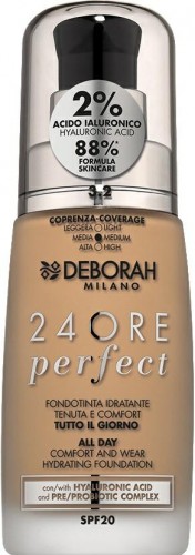 DEBORAH 24ORE PERFECT Podkład nawilżający 3.2 HAZELNUT 30 ml