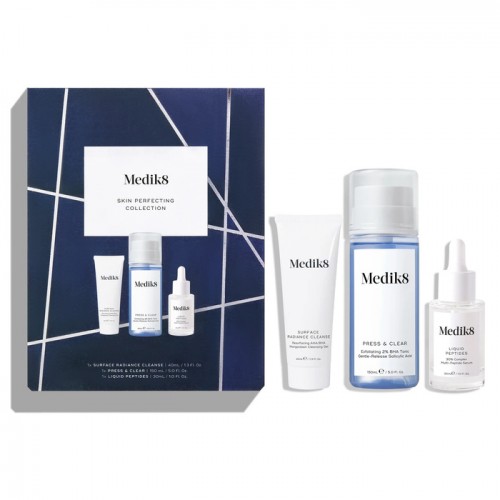 Medik8 Skin Perfecting - zestaw tonik 150 ml + Serum Peptydowe 30 ml + Żel oczyszczający kwasami AHA/BHA 40 ml