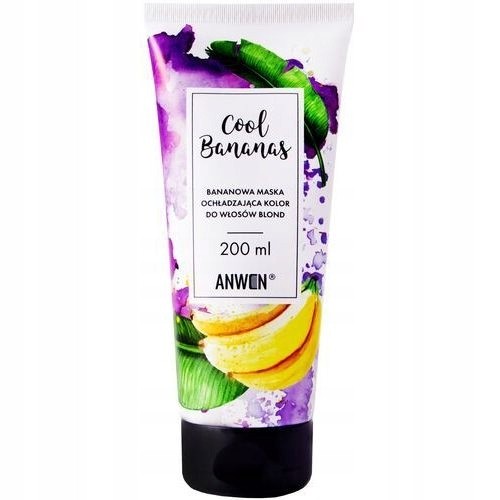 Anwen Cool Bananas - Bananowa maska ochładzająca kolor do włosów blond 200ml