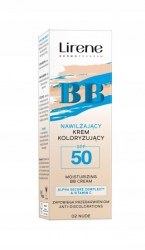 LIRENE BB Nawilżający krem SPF 50 02 NUDE 50 ml