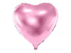 PartyDeco Balon foliowy Serce jasny róż 61 cm 1 szt.