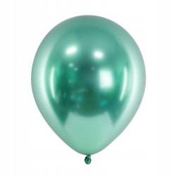 Balony chromowane w kolorze zielonym 10 szt