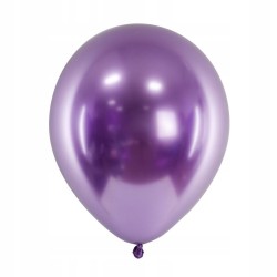 Balony chromowane w kolorze fioletowym 10 szt