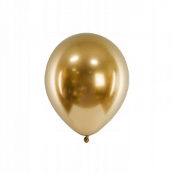 Balony chromowane w kolorze złotym 10 szt