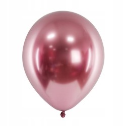 Balony chromowane w kolorze różowym 10 szt