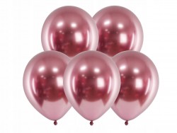 Balony chromowane w kolorze różowym 50 szt