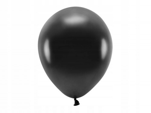 Balony Eco metalizowane 26 cm, czarny, 100 szt.