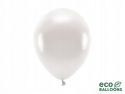 Balony Eco metalizowane 26 cm, perłowy, 100 szt.