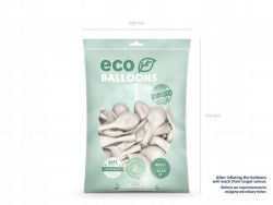 Balony Eco metalizowane 26 cm, perłowy, 100 szt.