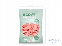 Balony Eco pastelowe 26 cm, różowy, 100 szt.