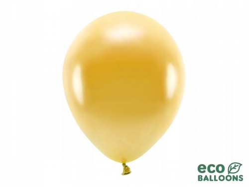 Balony Eco metalizowane 30 cm, złoty, 100 szt.