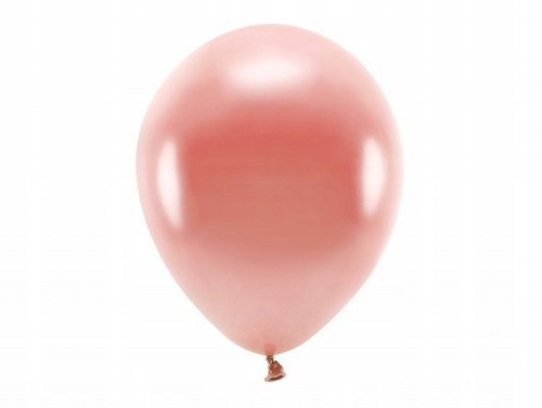 Balony Eco metalizowane 30 cm, różowe złoto rose gold, 10 szt.