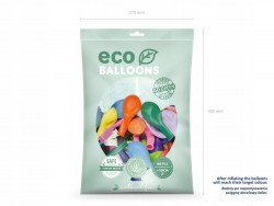 Balony Eco pastelowe 30 cm, mix kolorów, 100 szt.