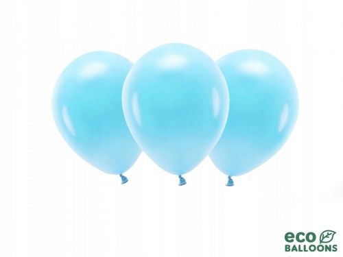 Balony Eco pastelowe 30 cm, jasny niebieski, 10 szt.