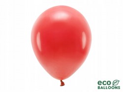 Balony Eco pastelowe 30 cm, czerwony, 100 szt.