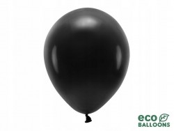 Balony Eco pastelowe 30 cm, czarny, 10 szt.