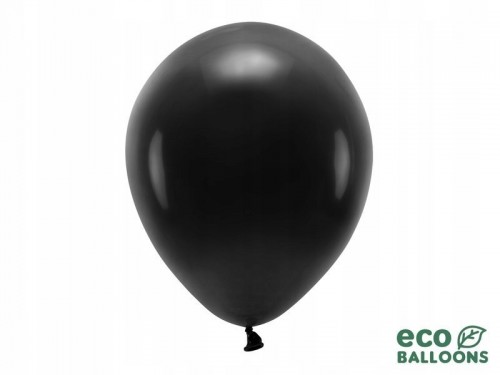 Balony Eco pastelowe 30 cm, czarny, 10 szt.