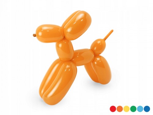 Balony modeliny pastelowe 130cm z pompką, mix 1op./30szt.