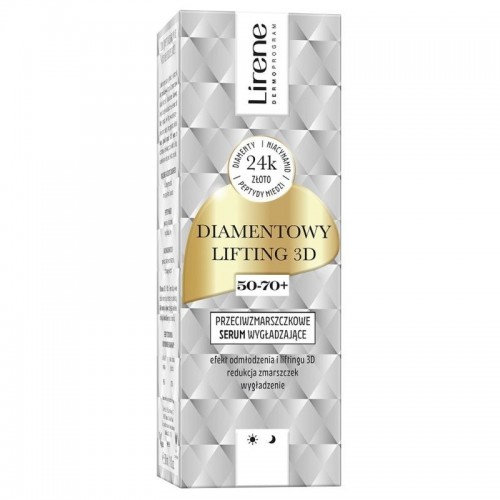 Lirene Diamentowy Lifting 3D przeciwzmarszczkowe serum wygładzające 50-70+ 30 ml