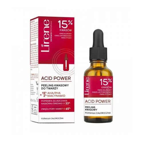 Lirene DermoProgram Acid Power Peeling Kwasowy Do Twarzy 30 ml