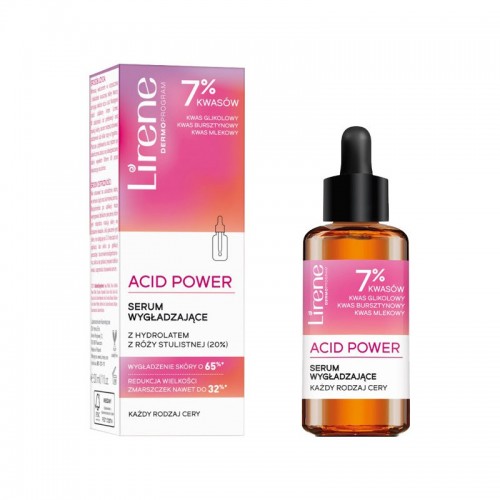 Lirene Acid Power serum wygładzające Hydrolat z Róży Stulistnej 30 ml