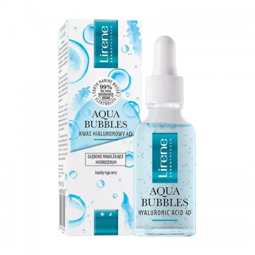 Lirene Aqua Bubbles Hyaluronic Acid 4D Głęboko nawilżające hydroserum 30 ml