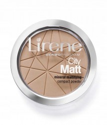 Lirene City Matt Mineral Mattifying Compact Powder mineralny puder matujący 03 Beżowy 9g