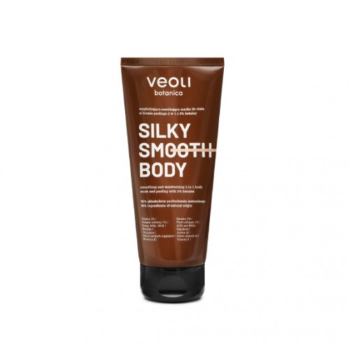 Veoli Botanica Silky Smooth Body wygładzająco-nawilżająca maska do ciała w formie peelingu 180 ml