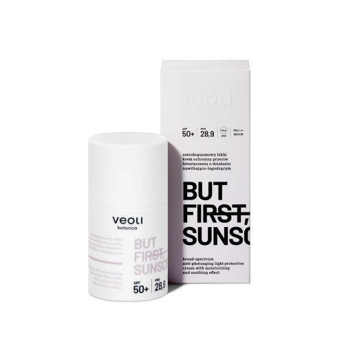 Veoli Botanica Szerokopasmowy lekki krem ochronny przeciw fotostarzeniu BUT FIRST SUNSCREEN SPF50